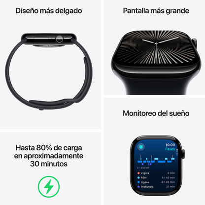 Watch Series 10 GPS, Caja de aluminio negro azabache de 46 mm