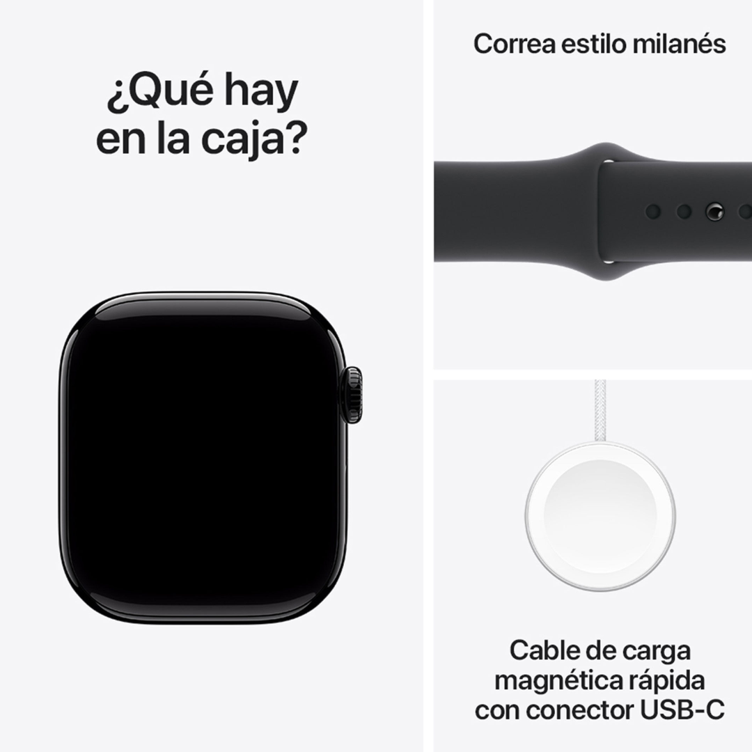 Watch Series 10 GPS, Caja de aluminio negro azabache de 46 mm
